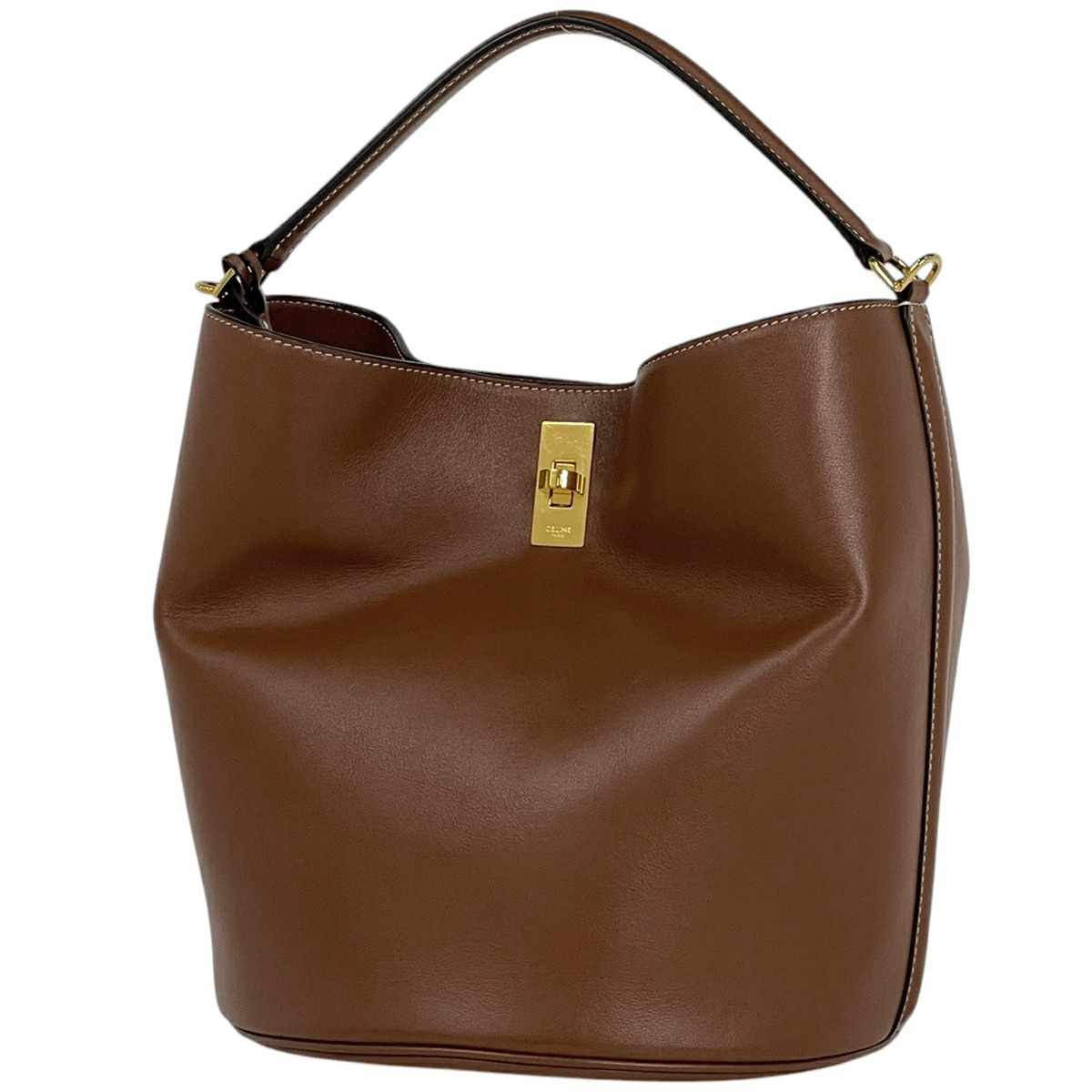 Celine Teen Bucket Bag Shoulder Leather Brown